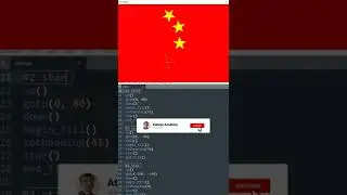 Draw a flag of China |  Python Turtle GUI 