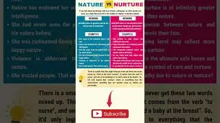 Learn English Vocabulary - Nature vs Nurture #english #englishvocabulary #vocabulary