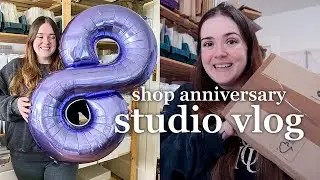 8 years running my sticker shop! Prepping for sale event & setting up my Filofax! | Studio Vlog