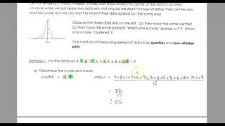 4.2 - Data Analysis Central Tendencies, Range, IQR