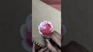 Simple and Easy Acrylic Painting | Rose Painting #shortvideo #art