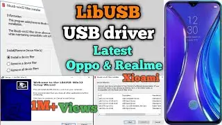 Install LibUSB Filter Driver for Mtk Port l LibUSB Driver Install realme OPPO Xioami