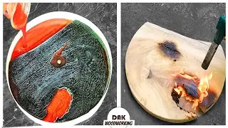 How to make Epoxy Resin Wooden Clock | DIY Resin Art
