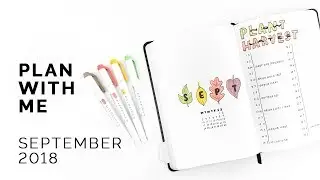 minimal bullet journal plan with me 🍂 september 2018