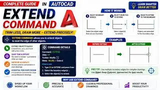 EXTEND COMMAND IN AUTOCAD IN HINDI
