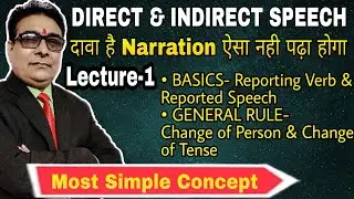 NARRATION- Direct and Indirect Speech | Lecture-1 (Basics & General Rules)