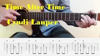 Time After Time - Cyndi Lauper - Fingerstyle guitar with tabs