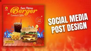 Food Social Media Post Design  Illustrator Tutorial  Graphic Design Tutorial Illustrator