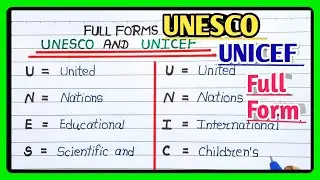 unesco full form | unicef full form | full form of UNESCO and UNICEF | Data Education |