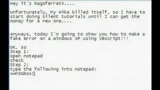 How to make a fake error!