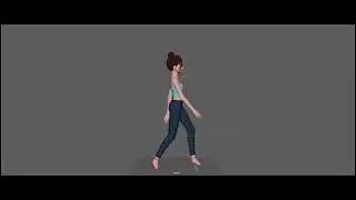 Female Walk Cycle Loop (3D)