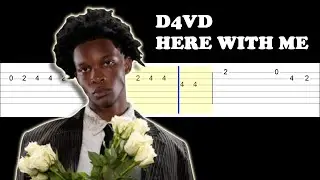 d4vd - Here With Me (Easy SLOW Guitar Tabs Tutorial)