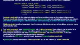 SQL 151 Table Creation, How do Constraints Work?