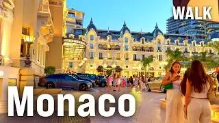 MONACO Walking Tour | Monte Carlo Evening Tour @ 4K/60fps