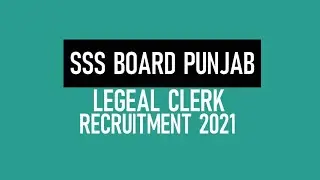 PSSSB Clerk Recruitment 2021 | SSSB Punjab Recruitment 2021 | Syllabus | Exam Pattern | Imp Date