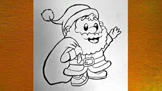 How to Draw Santa Claus Step by Step - Santa Claus Easy Drawing - christmas drawing easy