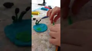 Пруд из пластилина