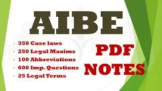 Notes of AIBE, How I Got 85% #LAW EXAM #Bar exam #Lawyer