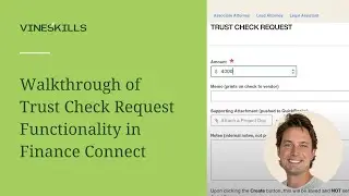 Walkthrough of Trust Check Request Functionality in Finance Connect