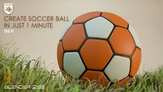 HOW TO CREATE SOCCER BALL IN BLENDER #Shorts