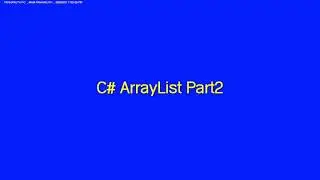C# ArrayList Part2