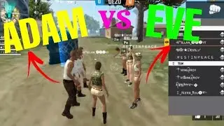 ADAM vs EVE Challenge|Custom room Clash squad|Garena freefire
