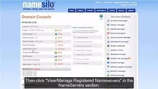 dns Create Private Nameservers NameSilo