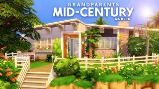 GRANDPARENTS MID-CENTURY MODERN // Sims 4 Speed Build