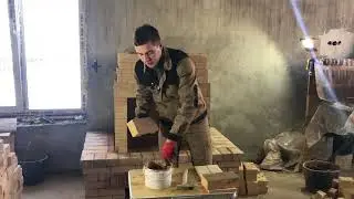 АЗБУКА ПЕЧНИКА. Кладка шамота на мертель.