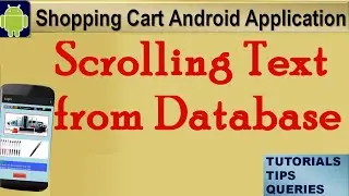 Android Tutorial : scroll text from right to left (marquee)