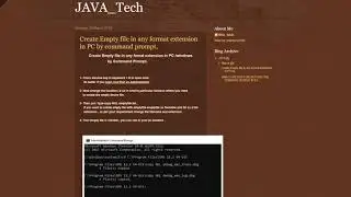 Create Empty file in any format extension in PC /windows by Command Prompt.