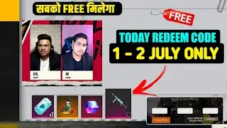 FREE FIRE REDEEM CODE TODAY 1 JULY | FREE FIRE REDEEM CODE | FF REDEEM CODE TODAY