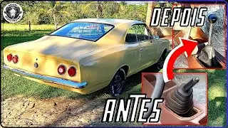 Fiz uma Alavanca custom para opala com tubo cromado e madeira