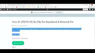 VIVO S1 PD1913F NV FILE FOR BASEBAND UNKNOWN IME NULL FIX