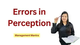 Perception error in organisational behaviour, perception errors and distortion, perceptual error, ob