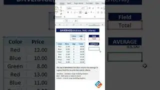 Excel Dynamic Averages: Unleashing DAVERAGE for Database Function Flexibility! 📊🔄✨