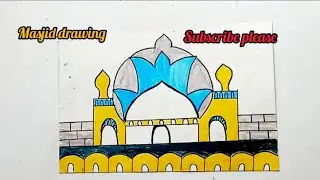 Masjid drawing #drawing art'craft #islamic drawing draw #crafts drawing video