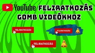 YouTube feliratkozás gomb videókhoz, greenscreen vagy gif formátumban  🔋