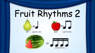 Fruit Rhythms #2 | Learn Basic Music Rhythms with Fruit Names | Green Bean's Music