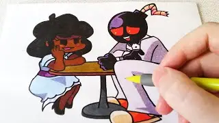 Draw Carol and Whitty Friday Night Funkin THE DATE WEEK FNF mod