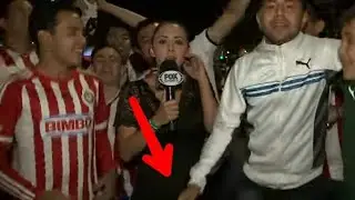 شاهد ما فعلته مراسلة بمشجع بعد تحرشه بها على الهواء مباشرة !