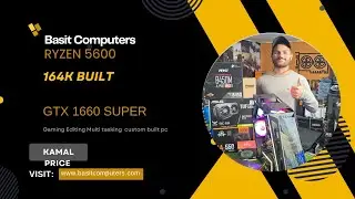 164k custom built Ryzen 5 5600 Gaming pc built best for multitasking gaming vedio editing Gtx 1660 s