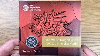 £20 Silver Coin || Exclusive To The Royal Mint Experience || 2020 Welsh Dragon