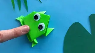 Origami jumping frog: Paper frog that jumps high and far 🐸 Easy tutorial