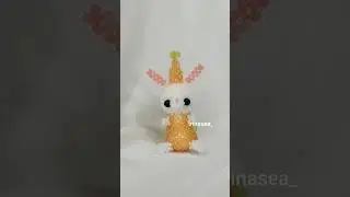 зайчик из бисера амигуруми 