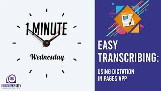1 Minute Wednesday : Easy Transcribing in Pages