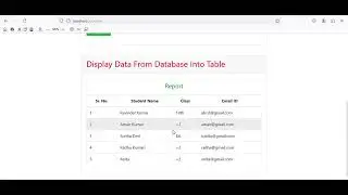 How Display Data From Database