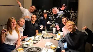 練習パートナーたちと試合前最後のパーティ！