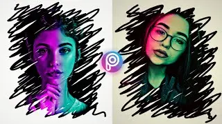 Picsart Scribble Effect || Picsart Photo Editing || Picsart New Style 2020