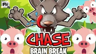 The Three Little Pigs 🐷 & The Big Bad Wolf Chase 🐺| Kids Brain Break